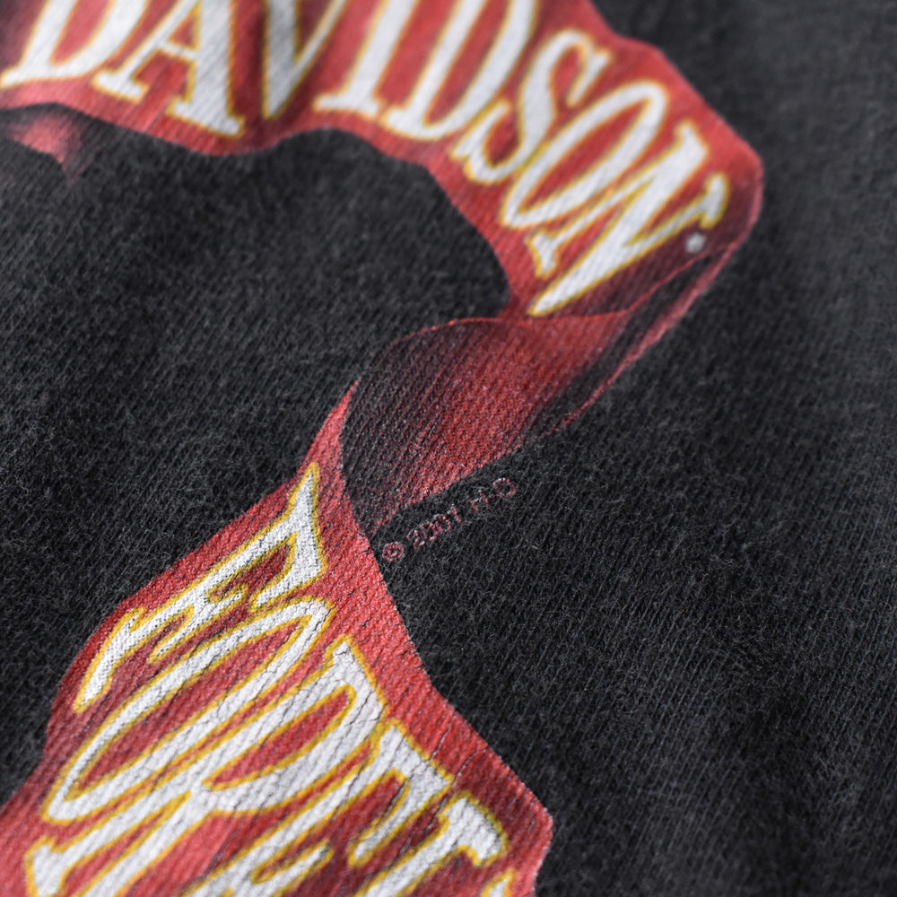 Y2K Harley-Davidson 両面プリント Tシャツ 231002