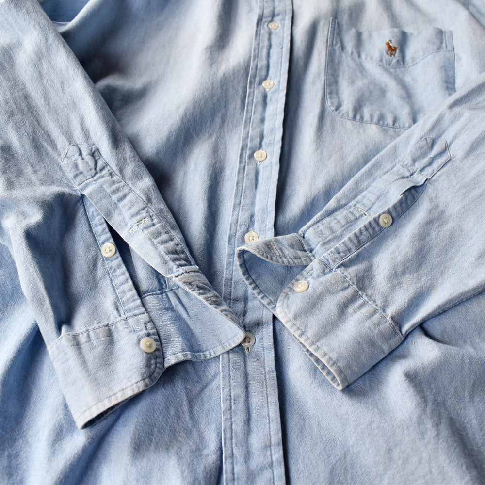 90's Ralph Lauren “BLAKE” シャンブレー ボタンダウンシャツ 240327 S2056