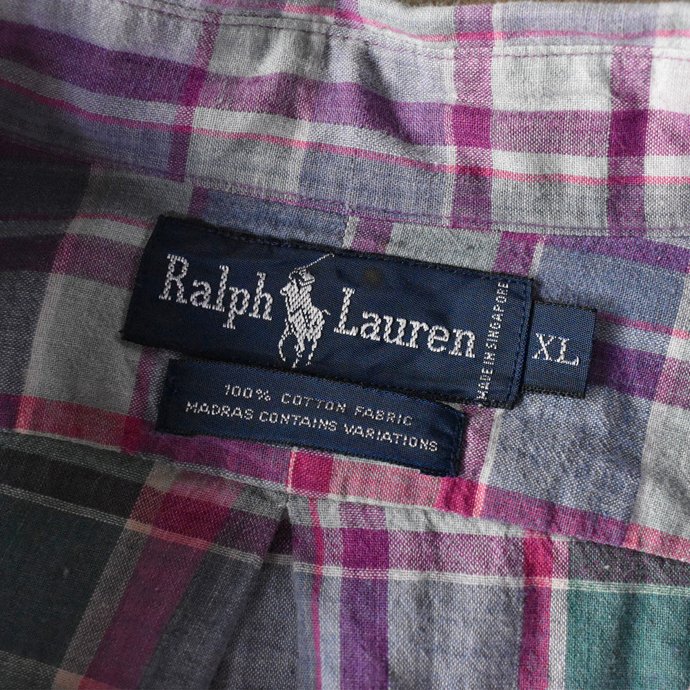 90's Polo Ralph Lauren マドラスチェック シャツ 240327 S2078
