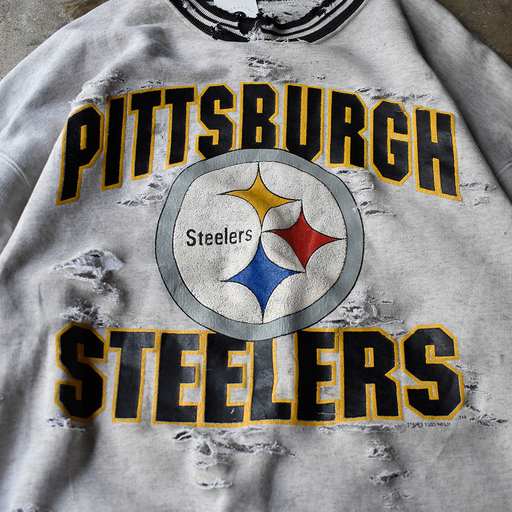 90's ボロ！ NFL “Pittsburgh Steelers” スウェット USA製 240409H