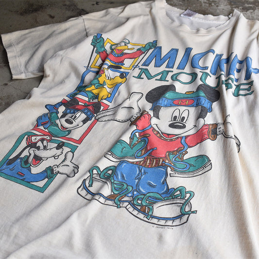 90’s Disney/ディズニー 雰囲気◎ ”Ice Skating with Mickey” Tシャツ USA製 230813
