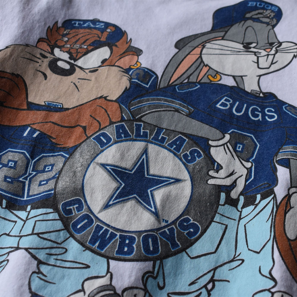 90’s Looney Tunes “NFL Dallas Cowboys” キャラクター×スポーツ Tシャツ 250609