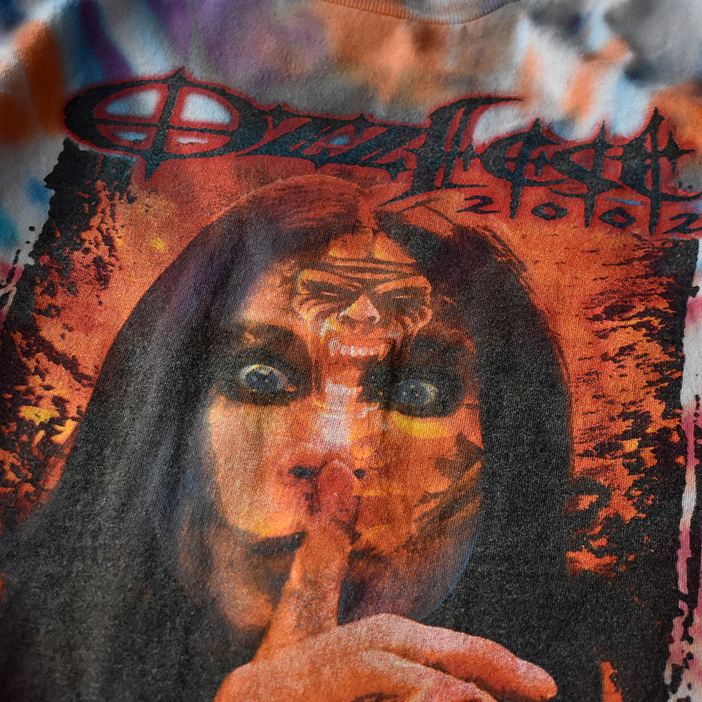 Y2K Ozzy Osbourne "Ozzfest 2002" タイダイ！ フェス ロック Tシャツ 250822H