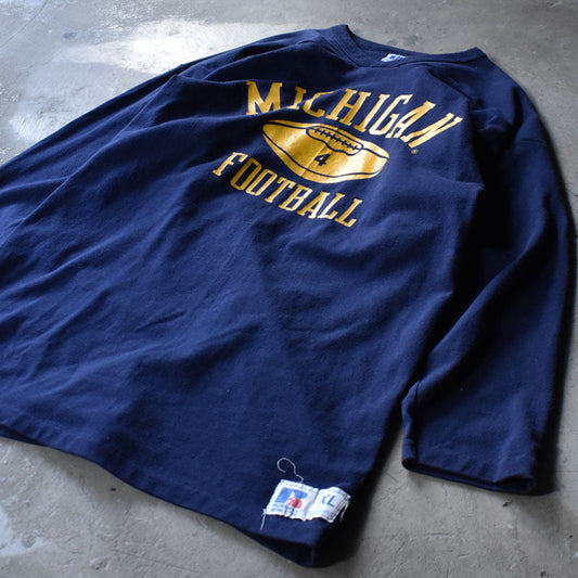90’s RUSSELL ATHLETIC “MICHIGAN FOOTBALL” フットボールTシャツ 230920
