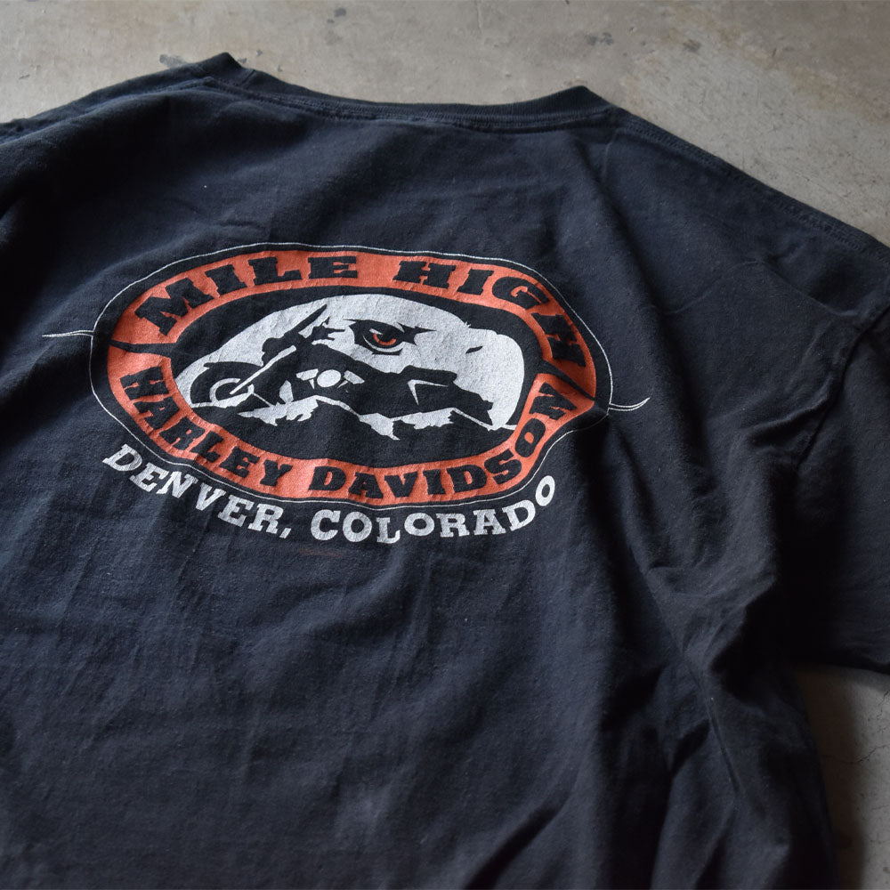 Y2K Harley-Davidson 両面プリント Tシャツ 240522