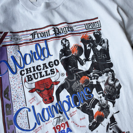 90's NBA Chicago Bulls “World Champions” starting members！ Tシャツ USA製 250513H