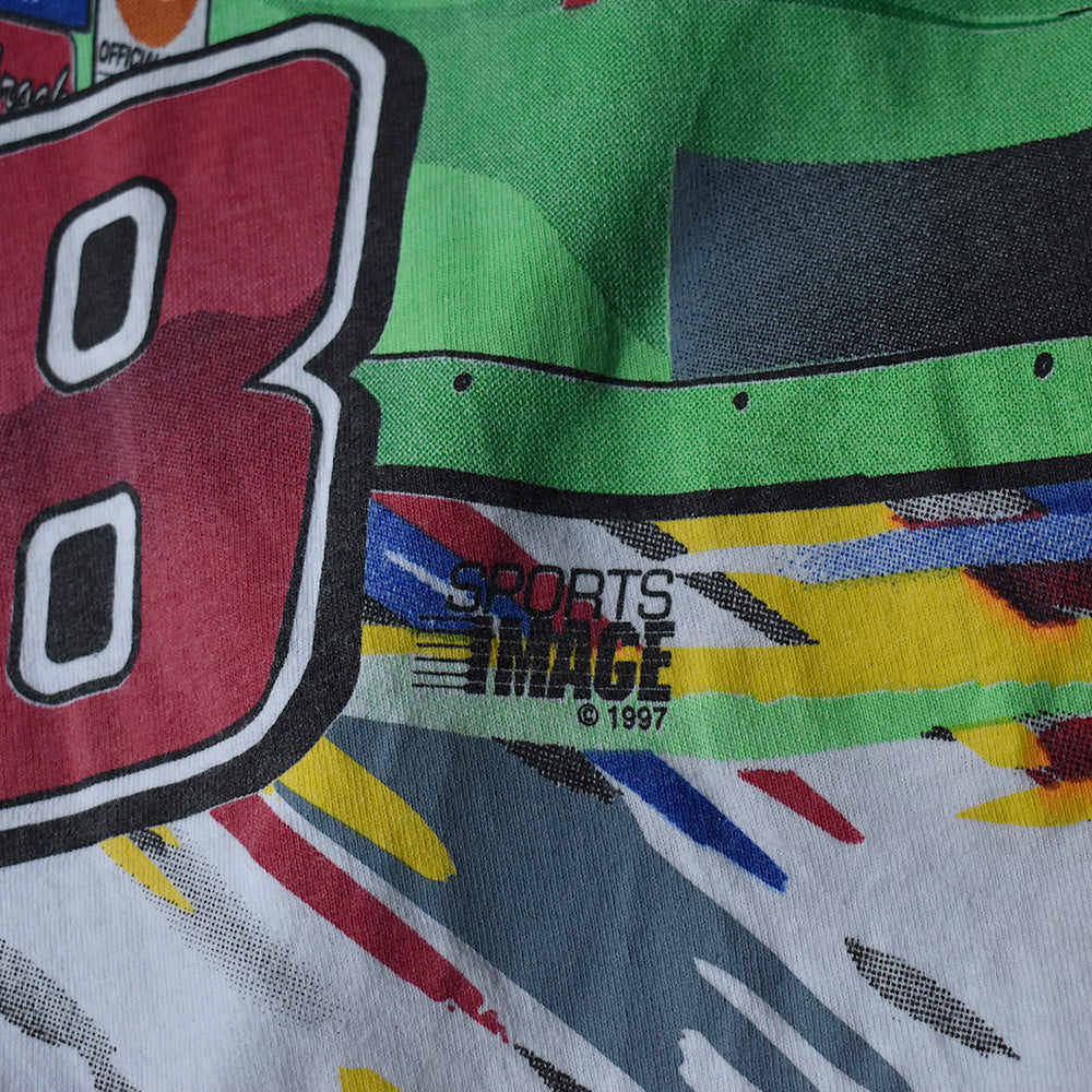 90's　CHASE authentics　AOP！　Racing Tee　USA製　230624H