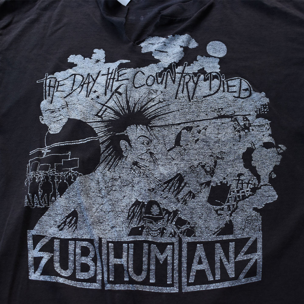 80's SUBHUMANS  "The Day The Country Died" パンクロックTシャツ 250912H