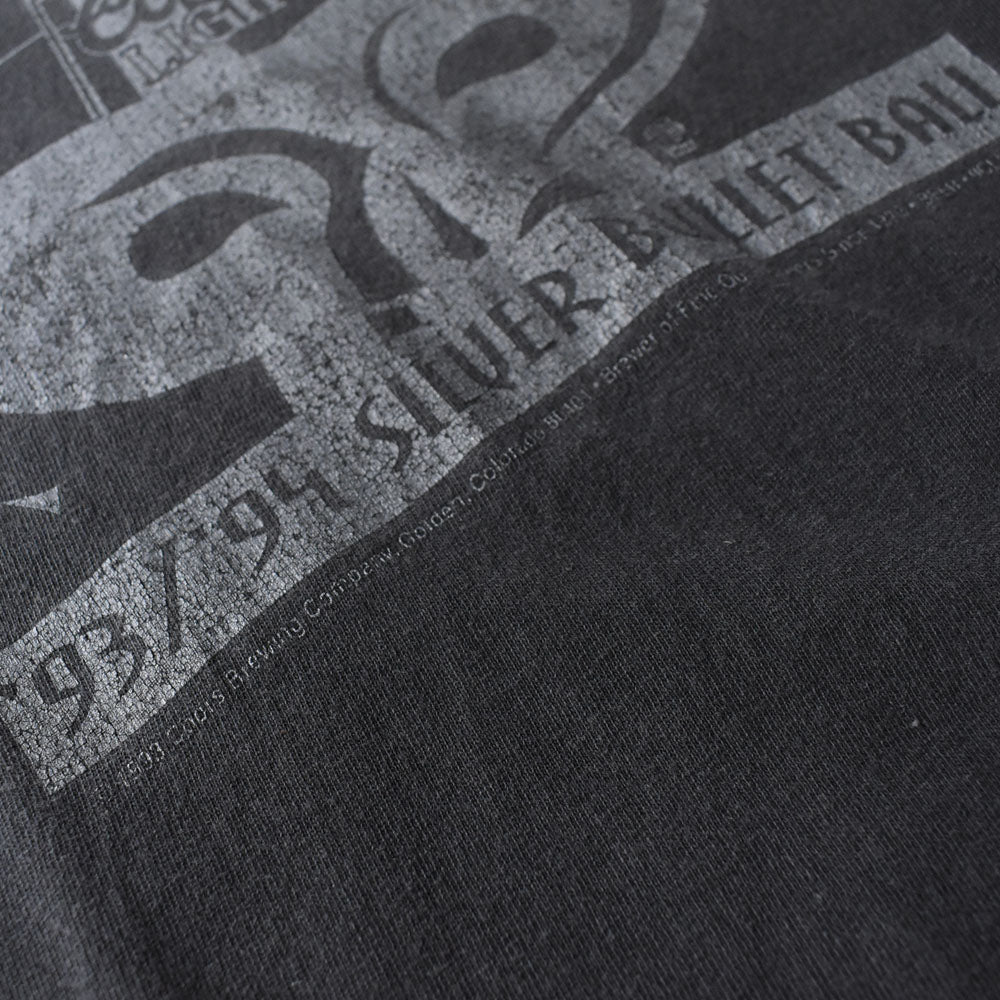 90’s COORS LIGHT “'93/’94 SILVER BULLT BALL” 企業ロゴ Tシャツ 250425