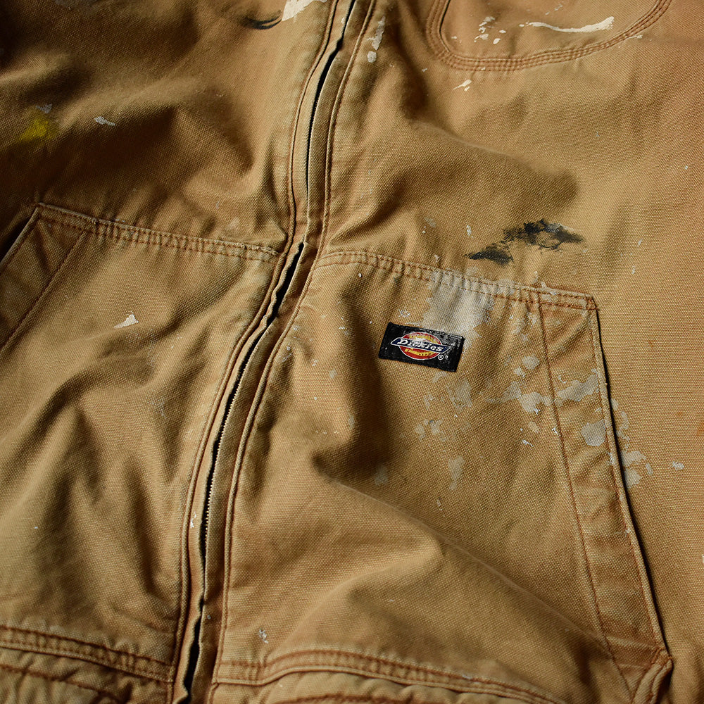 90's ペンキ！ Dickies フード付き ダックジャケット ボアライナー 231202H