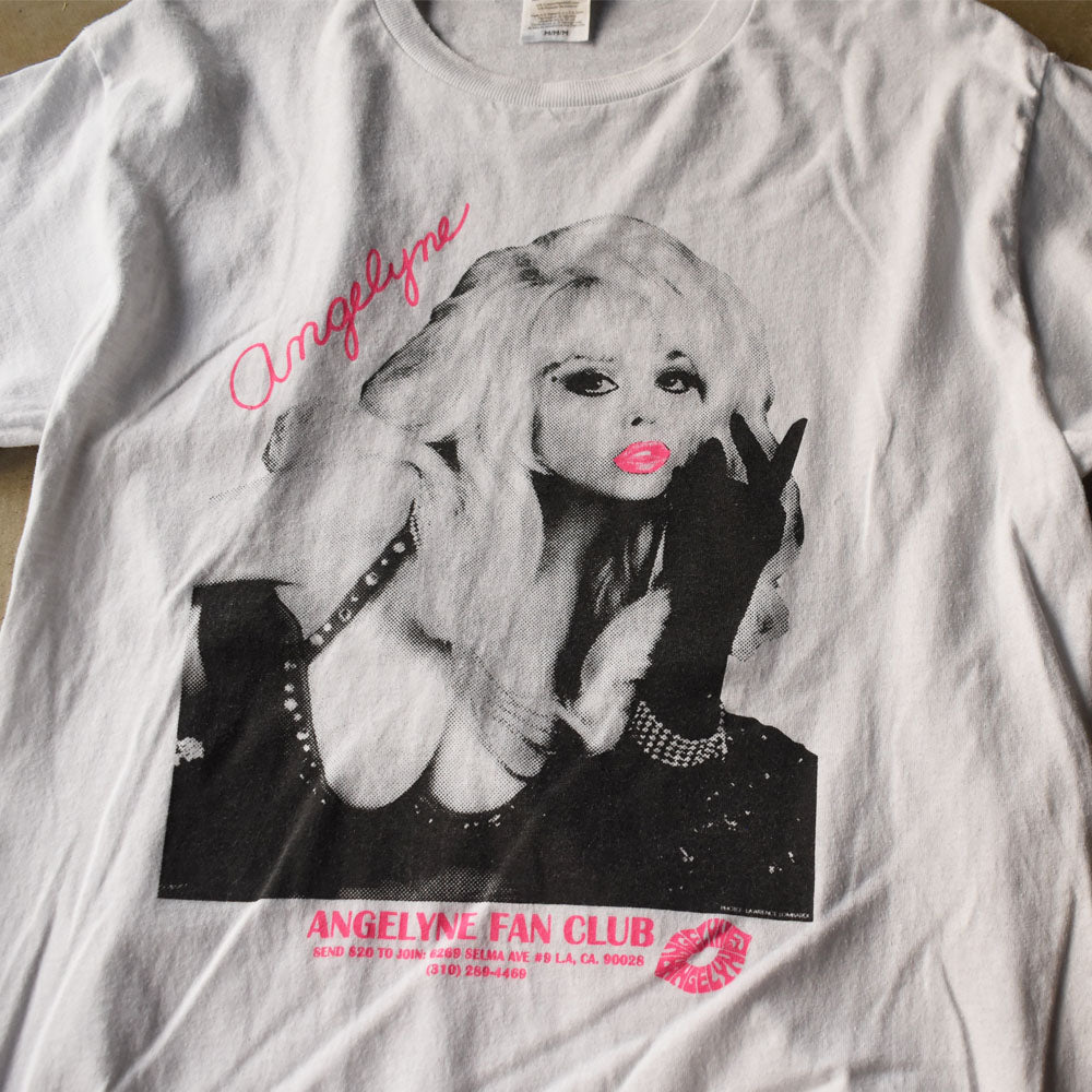 アンジェリーン ファンクラブ ポートレート Tシャツ 90年代 蛍光ピンク ヴィンテージ