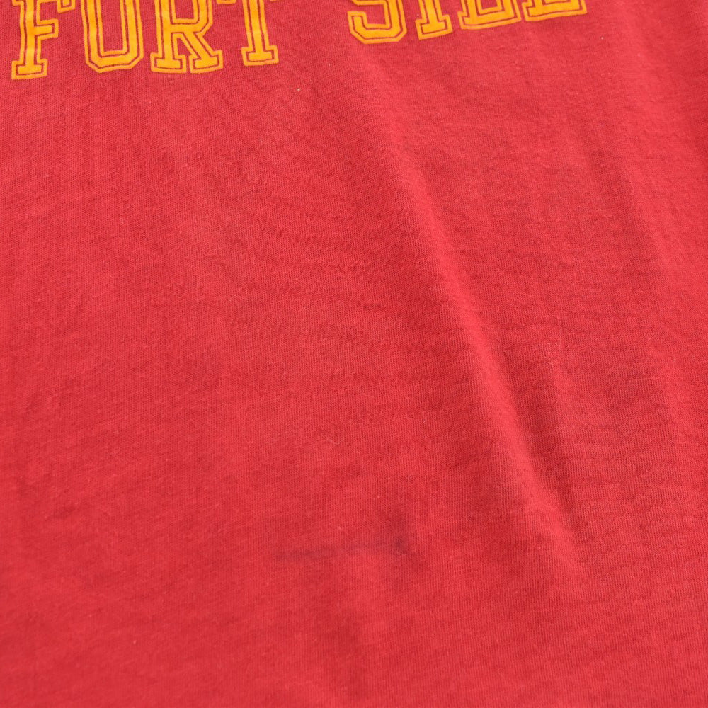 80's N.O.S. U.S.Army "FIELD ARTILLERY FORT SILL" フロッキープリント ミリタリーTシャツ 260421H