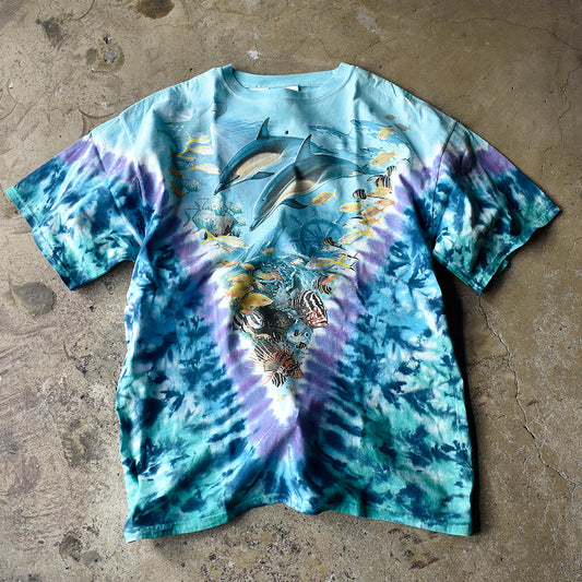 Y2K Disney × LIQUID BLUE タイダイ アニマル Tシャツ 240323H