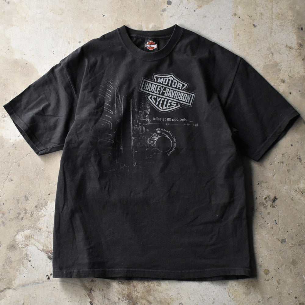 Harley-Davidson “BAD TO THE BONE” 両面プリント ブタ Tシャツ 240624