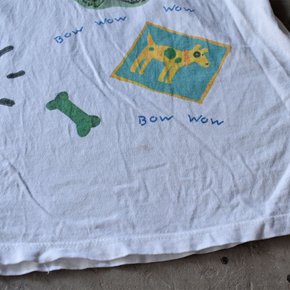 90’s “bow wow wow” DOG AOP！ アニマルプリント Tシャツ USA製 240615