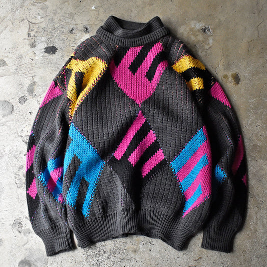 90's COOGI ハイネック ウール ニットセーター 240224