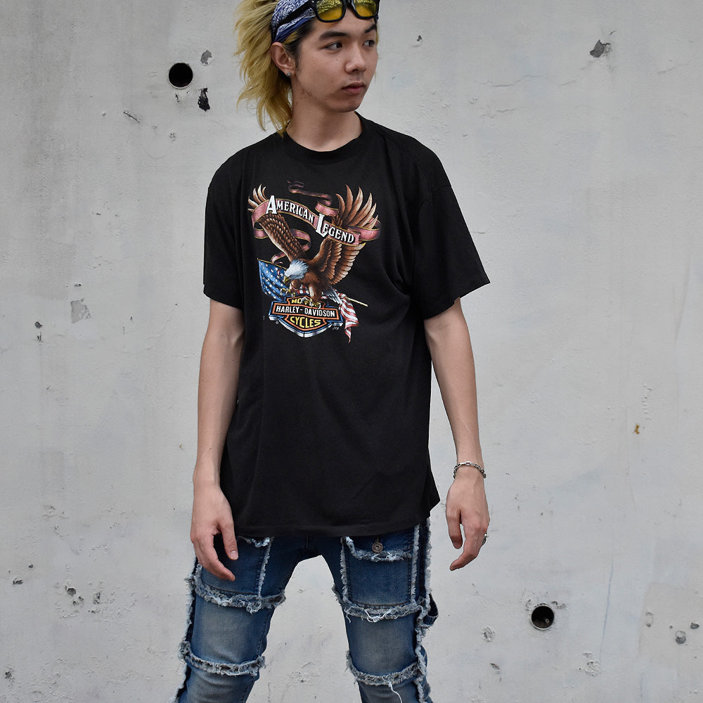 80's 3D EMBLEM “Harley-Davidson” Tシャツ USA製 250719H