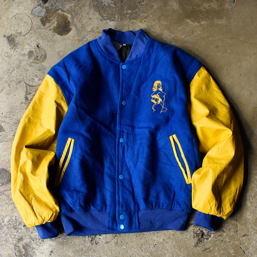 80's～ CRAZY HORSE ANCHORAGE ALASKA “ nude lady” レザー切り替え アワードジャケット 231130H