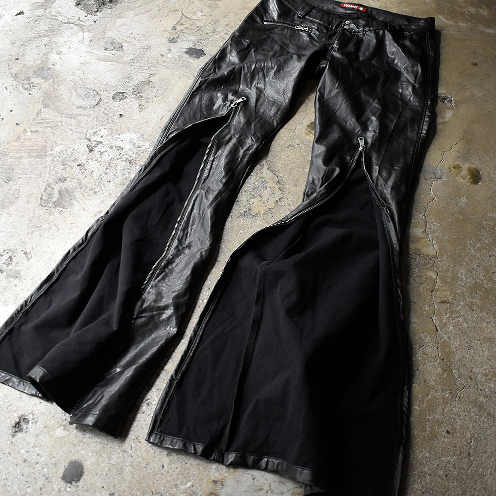 Y2K Killah by Sixty フェイクレザー ジップパンツ Italy製 250511H