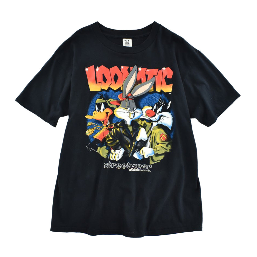 90's LOONEY TUNES "LOONATIC" キャラクターTシャツ 260519H