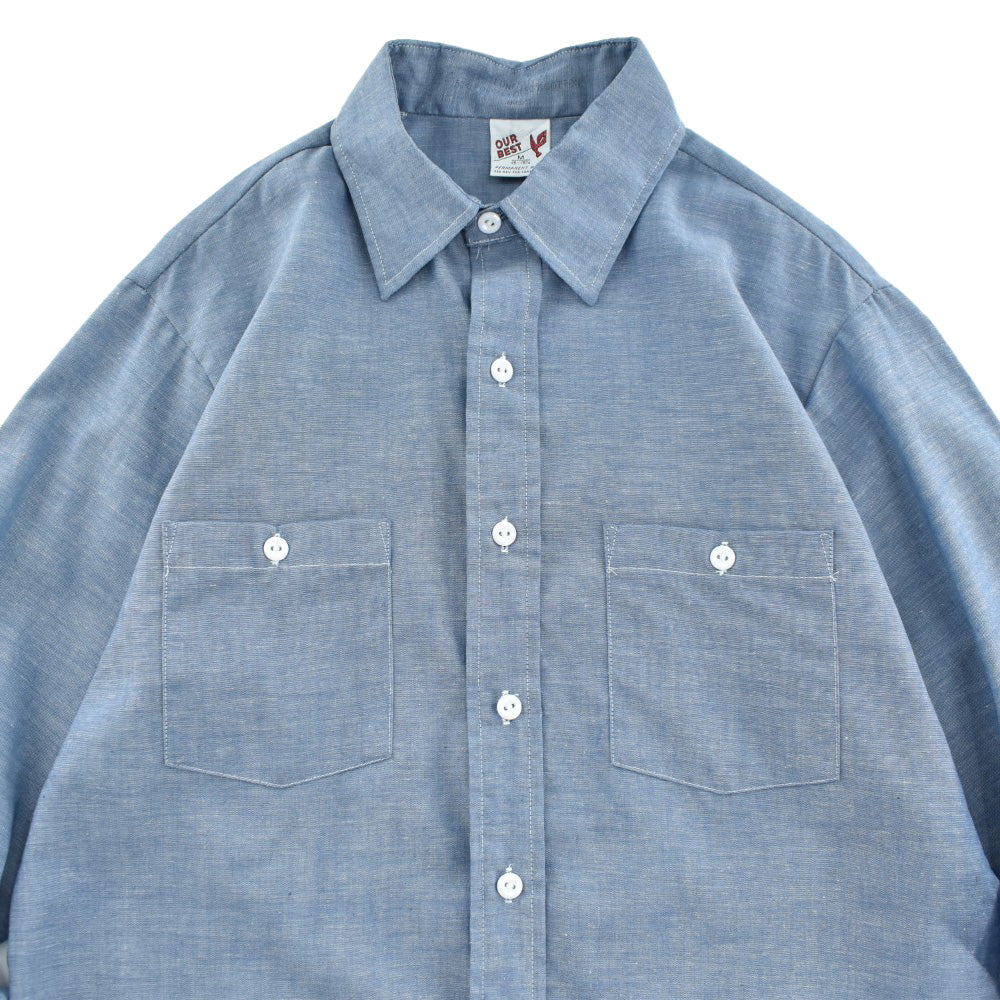 70's N.O.S. OUR BEST シャンブレー ワークシャツ 261006H