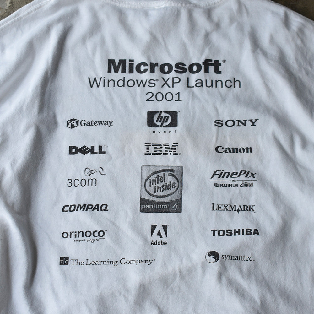 Y2K Microsoft “Windows XP 2001” 企業 Tシャツ 250708H