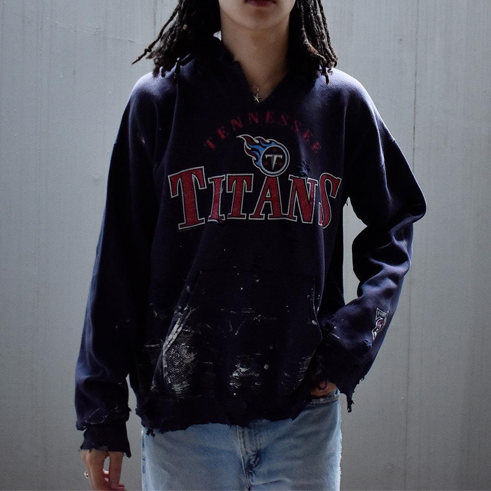90's　ボロ！ペンキ！　Tennessee Titans/テネシー・タイタンズ　Leeボディパーカー　230910H