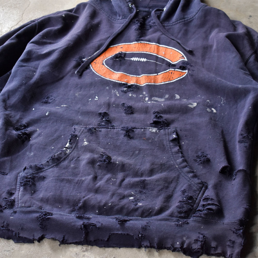 Y2K ボロ！ペンキ！ Chicago Bears パーカー 240224H