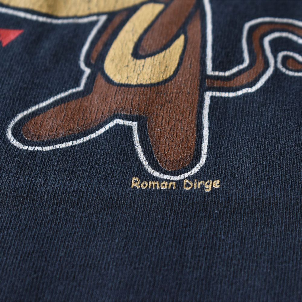 90’s　Roman Dirge “I LIKE MONKEYS.” アニマルプリント アートTシャツ　USA製　230826