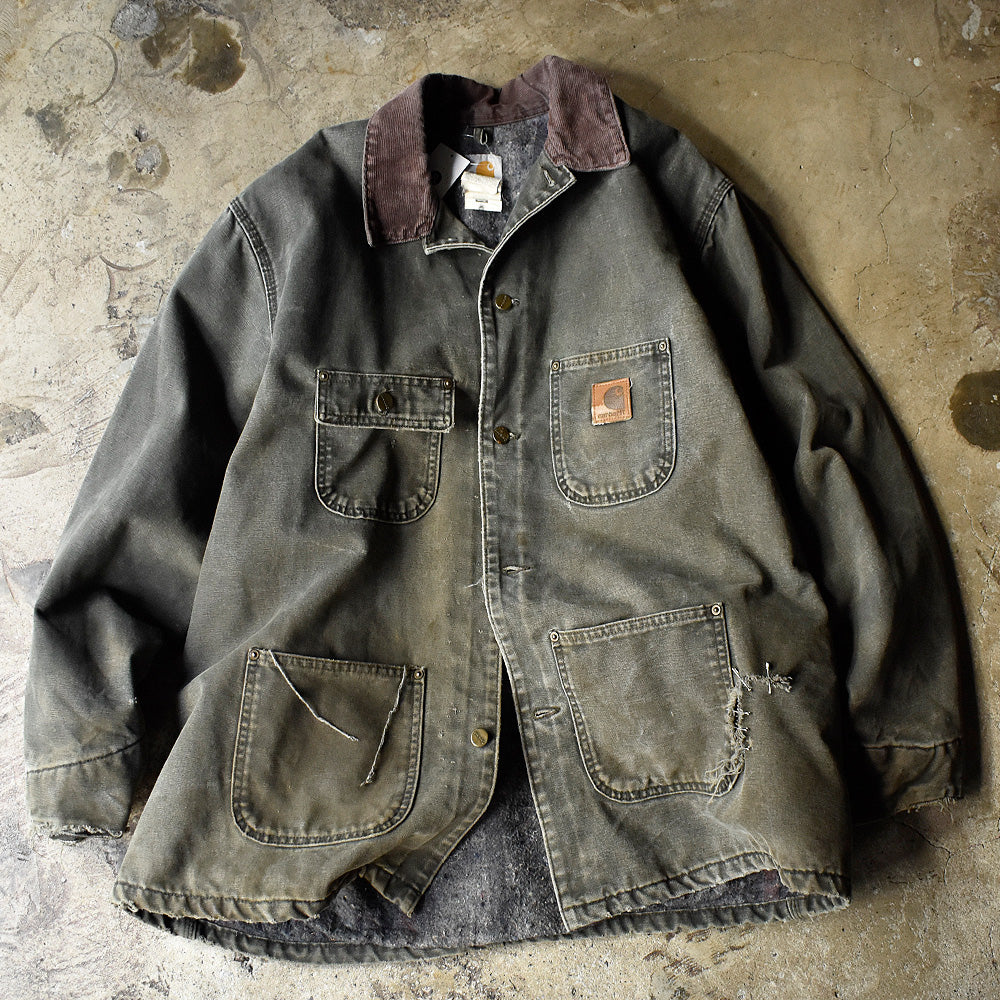 Y2K ダメージ！ Carhartt ダック チョアコート ブランケットライナー USA製 231229H