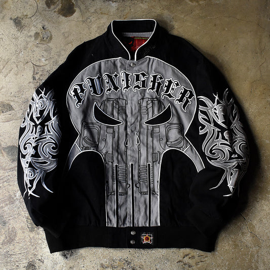 Y2K JEFF HAMILTON×MARVEL “The Punisher” コットン レーシングジャケット 231120H