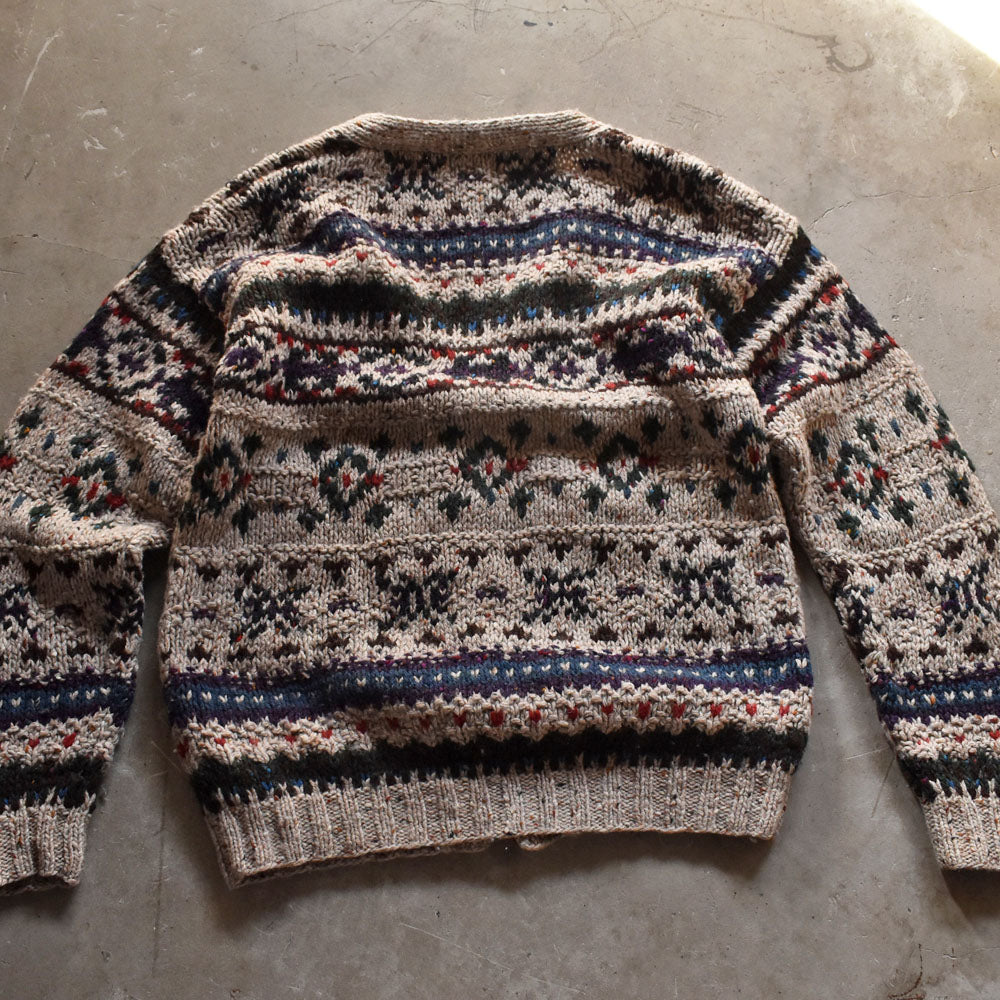 80’s Woolrich 総柄ニット カーディガン 231222