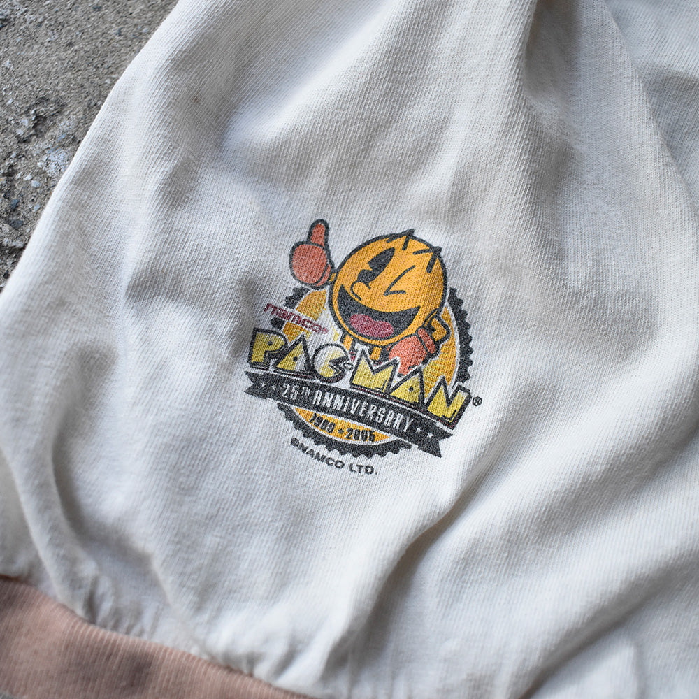 Y2K namco “PAC-MAN” ゲーム リンガーTシャツ 250712H