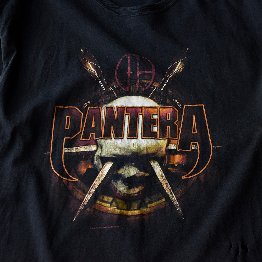 Y2K Pantera “Skull×Saber” カットオフ ロック Tシャツ 250703H