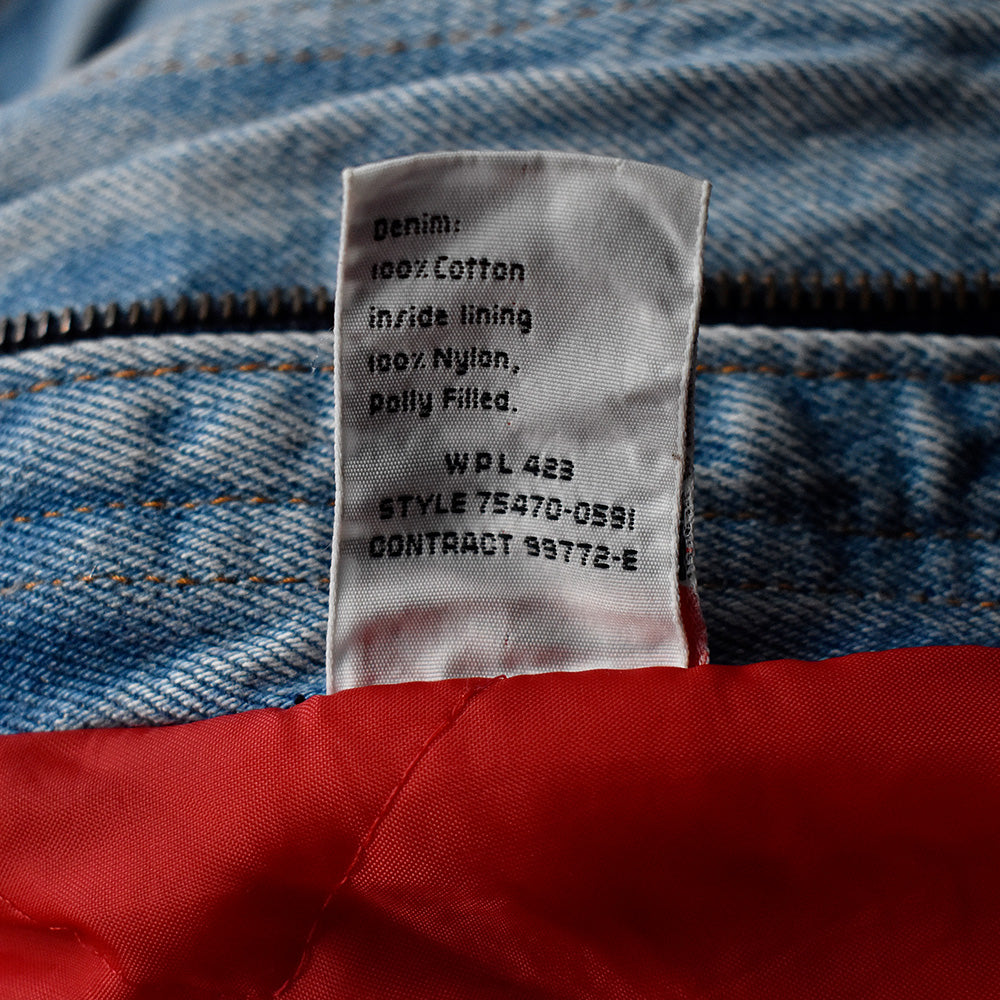 90's レア！ Levi's “Silver Tab” 75470-0591 チンストラップ付き デニムジャケット 240113H