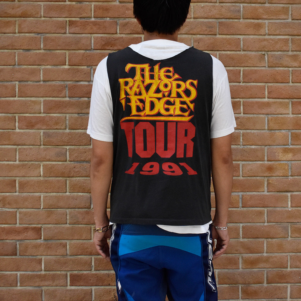 90's AC/DC “The Razors Edge” Tour カットオフ ロック Tシャツ 250816H