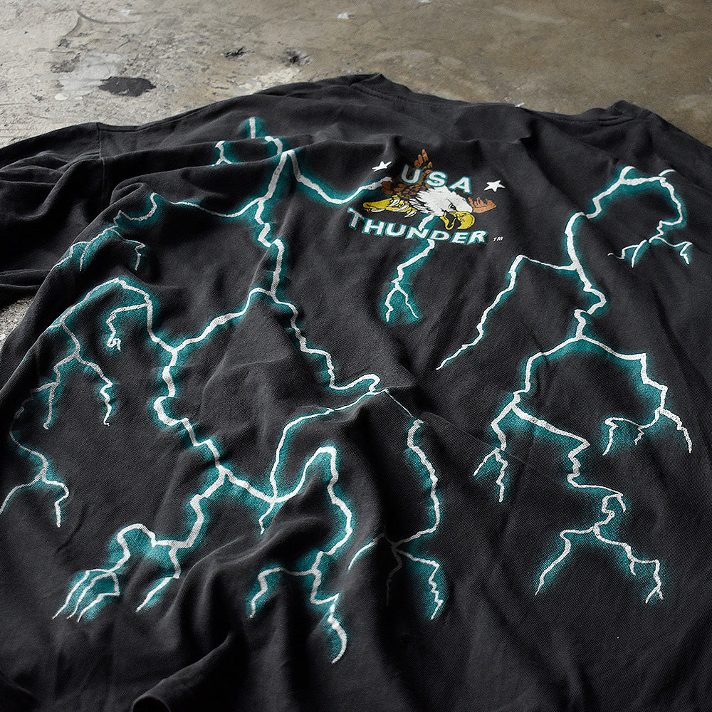 90's AMERICAN THUNDER “Indian×wolf“ Tシャツ 240828H