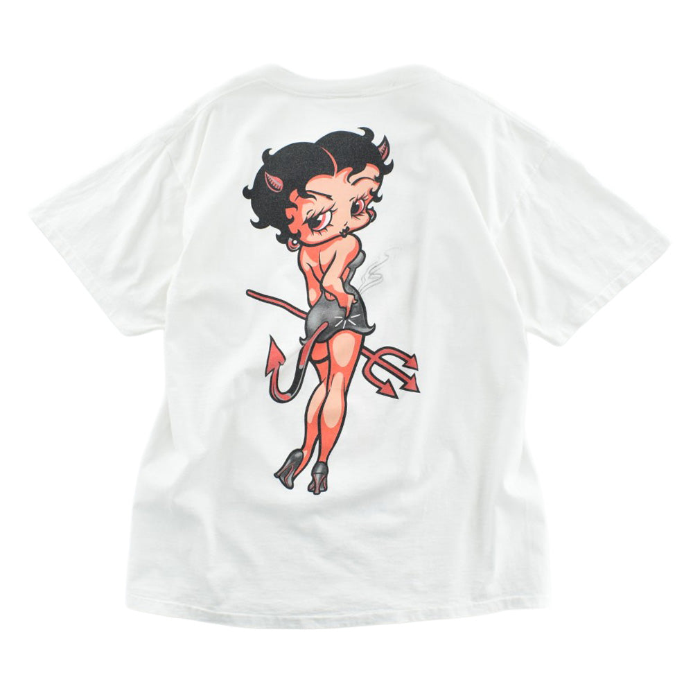 90's Betty Boop "DEVIL" ピンナップ 両面プリント キャラT 260609H