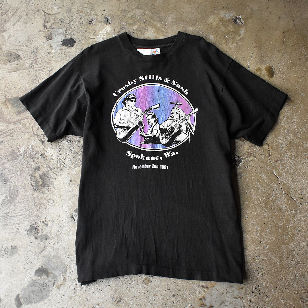90's Crosby Stills ＆Nash “Spokane,Wa.1991” Tシャツ 250526H