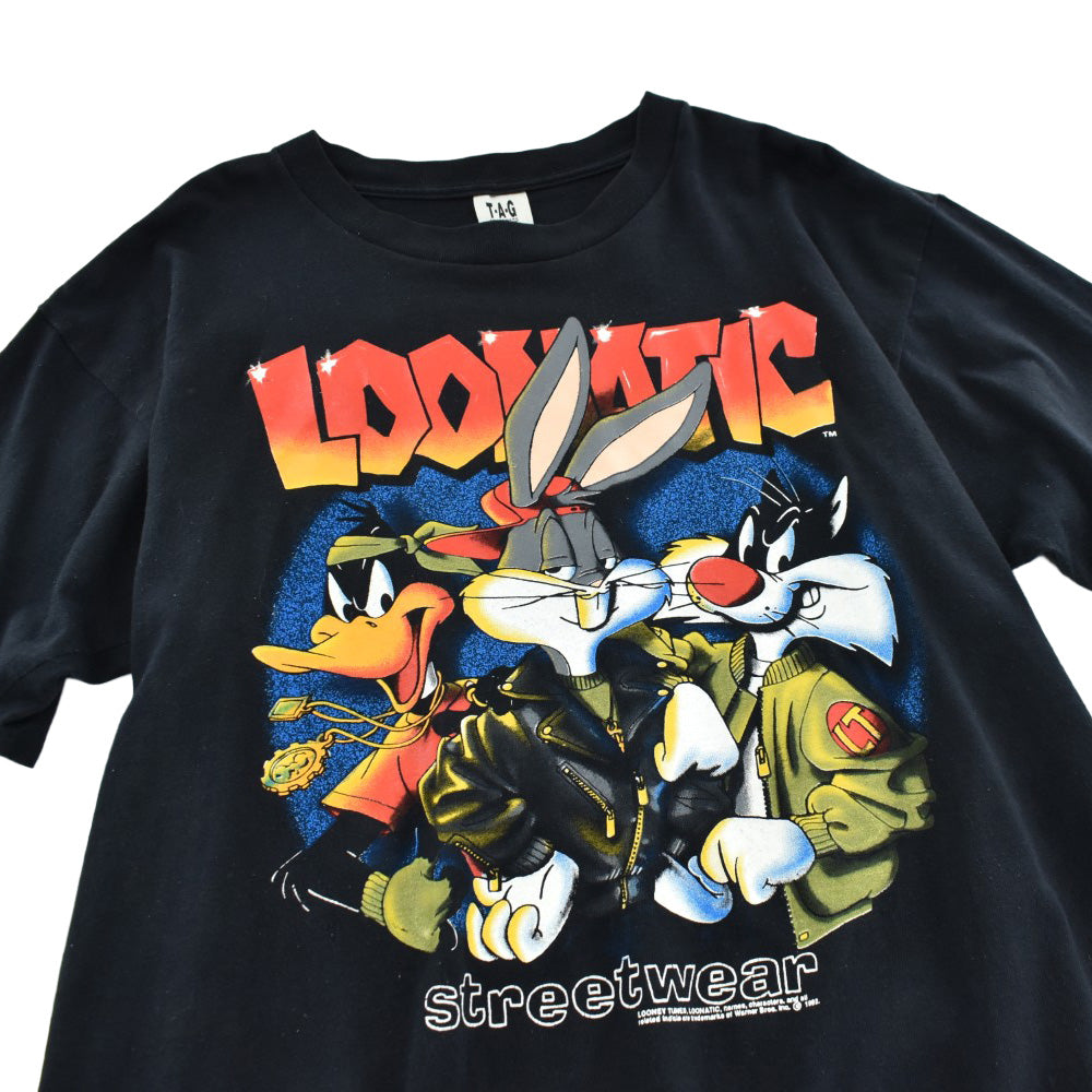 90's LOONEY TUNES "LOONATIC" キャラクターTシャツ 260519H