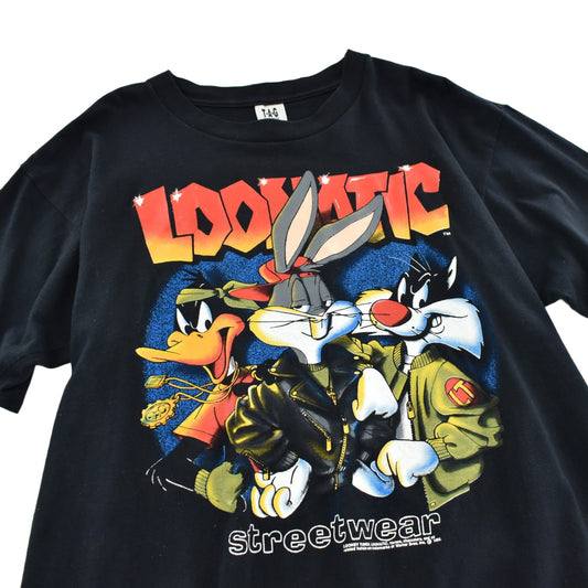 90's LOONEY TUNES "LOONATIC" キャラクターTシャツ 260519H