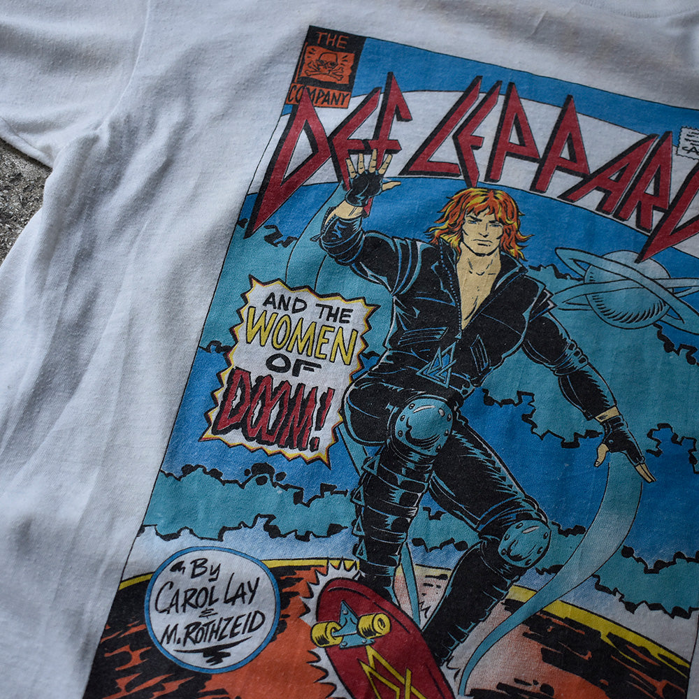 80's　Def Leppard/デフ・レパード　"Women Of Doom Hysteria"　アメコミTee　230815H