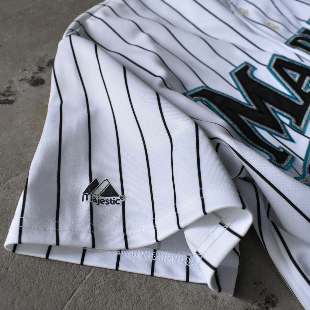 Y2K Majestic “MLB Miami Marlins / BECKETT #21” ベースボールシャツ 240630