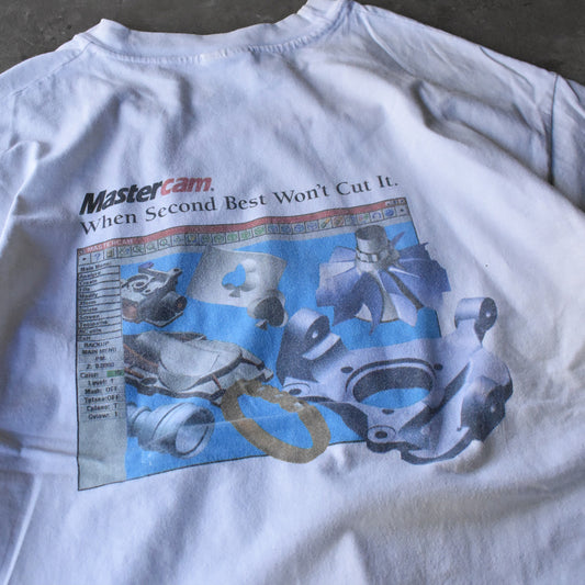 90-00's Hanes “When Second Best Won't Cut It / MASTERCAM” 企業 Tシャツ USA製 240529