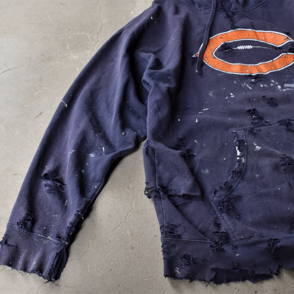 Y2K ボロ！ペンキ！ Chicago Bears パーカー 240224H