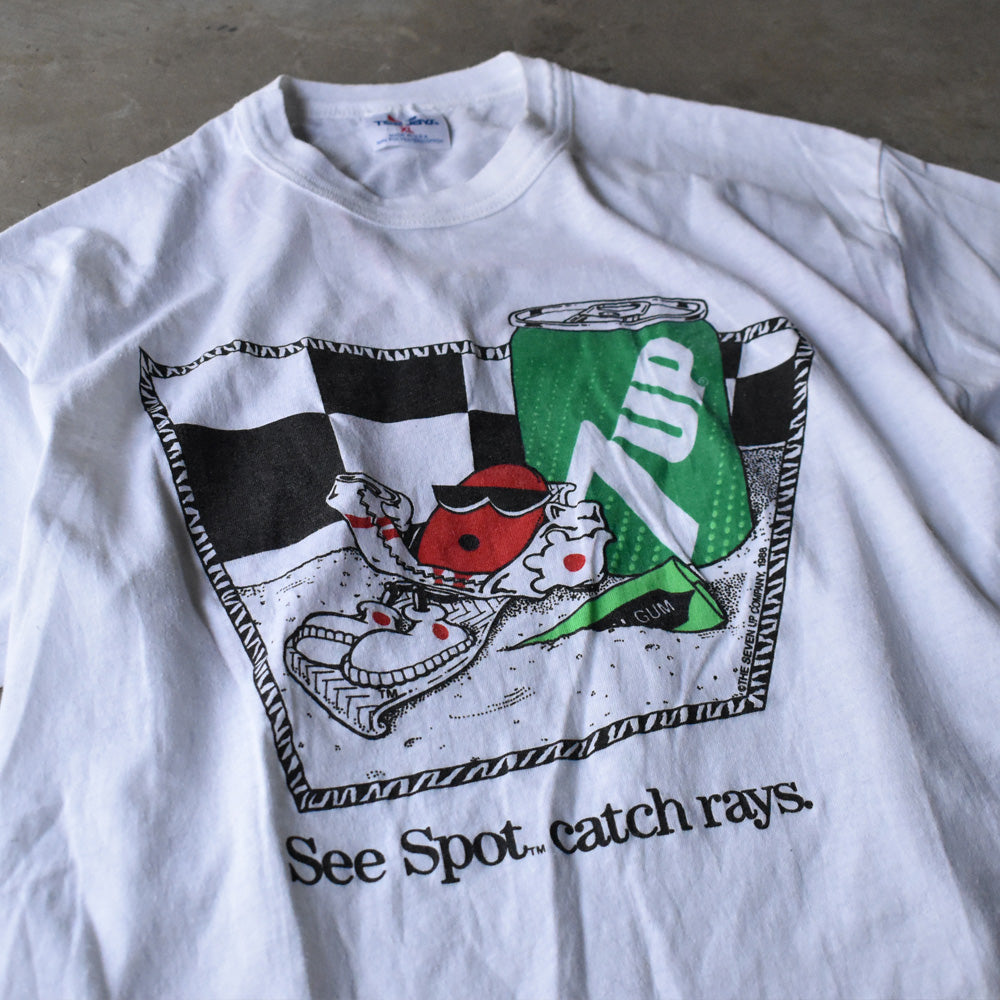 セブンアップ クール・スポット See Spot catch rays Tシャツ 1988年 USA製 ヴィンテージ