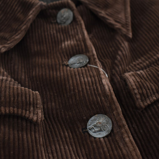 40's フレンチ ハンティングジャケット 動物ボタン 260303H