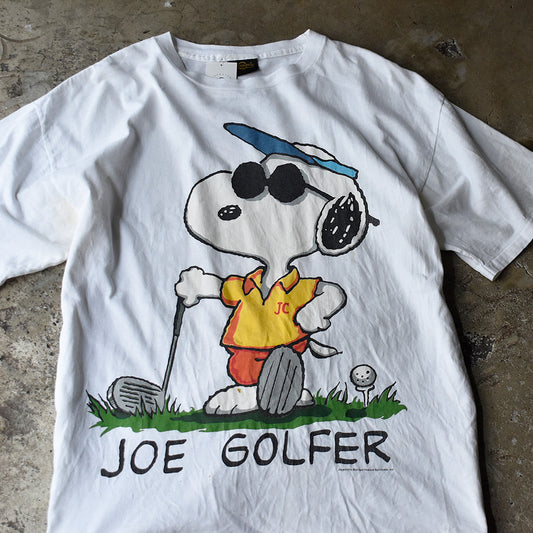 90's スヌーピー ““JOE GOLFER” 海外アニメ キャラ Tシャツ USA製 250717H