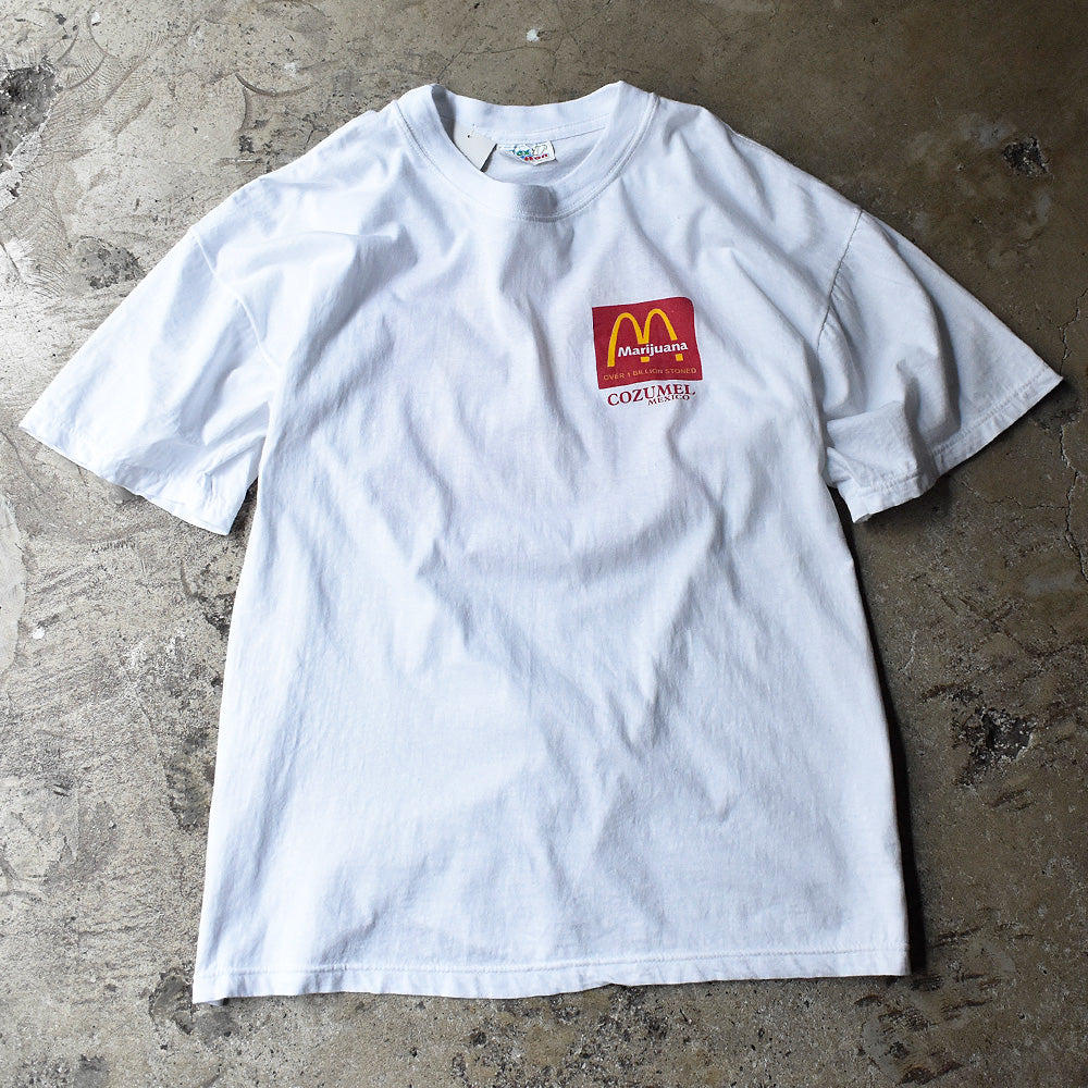 Y2K “Marijuana“ マクドナルドパロディ！ Tシャツ 240430H