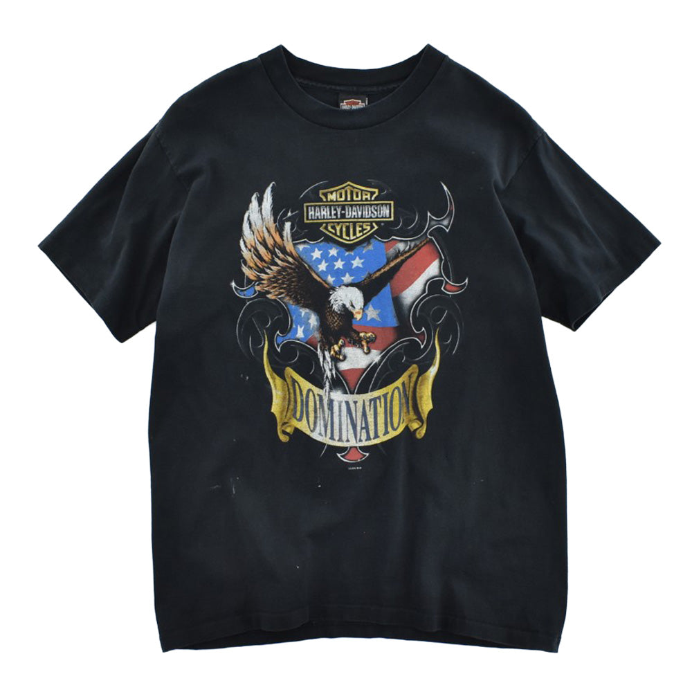 90's HARLEY-DAVIDSON "DOMINATION" イーグル ハーレーT USA製 260818H